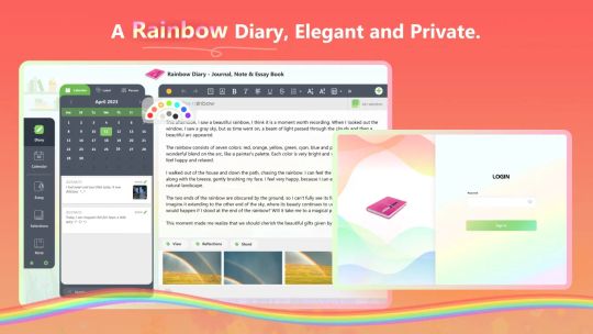 Rainbow Diary - Journal, Note & Essay Book screenshot 2