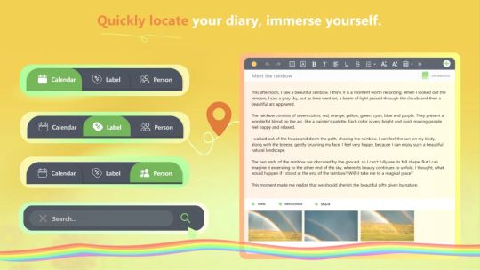 Rainbow Diary - Journal, Note & Essay Book screenshot 3