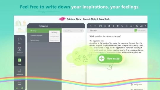 Rainbow Diary - Journal, Note & Essay Book screenshot 5