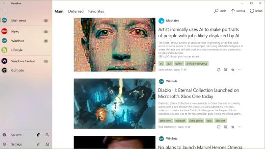 Newsflow screenshot 2