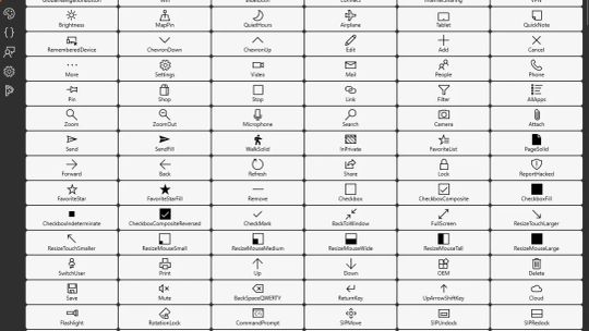 UWP Segoe MDL2 Assets screenshot 2