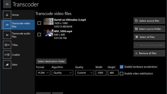 Transcoder screenshot 3
