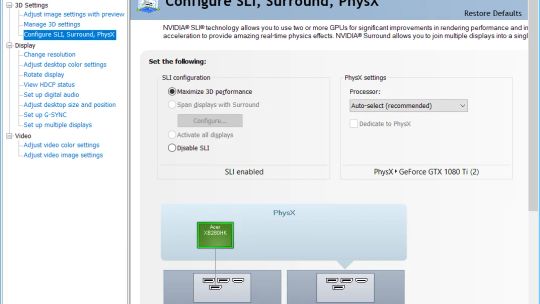 NVIDIA Control Panel screenshot 2