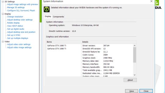 NVIDIA Control Panel screenshot 5