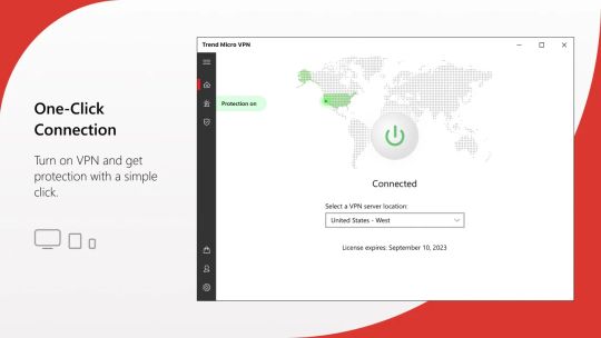 Trend Micro VPN screenshot 1