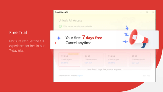 Trend Micro VPN screenshot 2