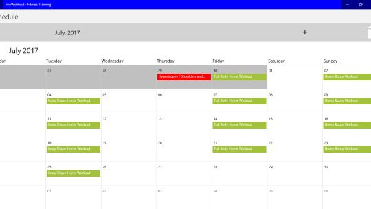 myWorkout - Fitness Training screenshot 1