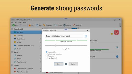 Contraseñas y códigos－Safe screenshot 3