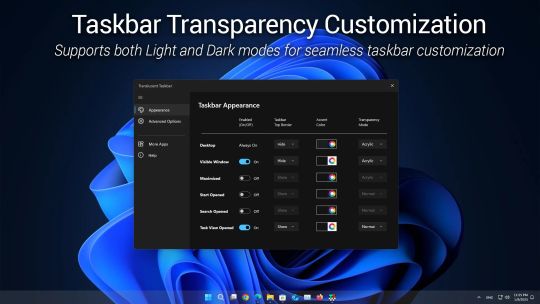 Taskbar Translucent screenshot 2