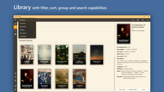 Aquile Reader - Epub Pdf - Modern ebook reader screenshot 2