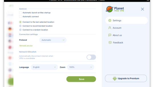 Безлимитный VPN - Planet VPN screenshot 1