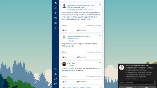 Salesforce Chatter screenshot 1