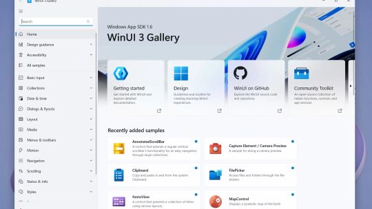 WinUI 3 Gallery screenshot 1