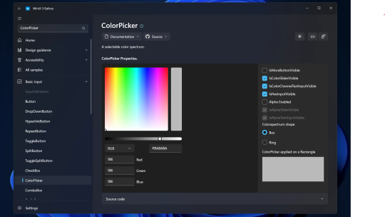 WinUI 3 Gallery screenshot 2