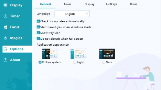 CareUEyes - Blue light filter, Brightness control,Screen dimmer screenshot 4