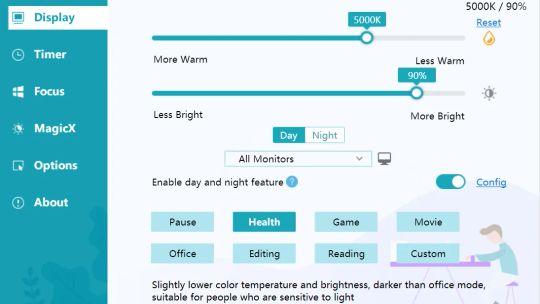 CareUEyes - Blue light filter, Brightness control,Screen dimmer screenshot 5