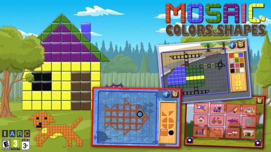 Los niños mosaico arte forma y Color foto rompecabezas screenshot 1