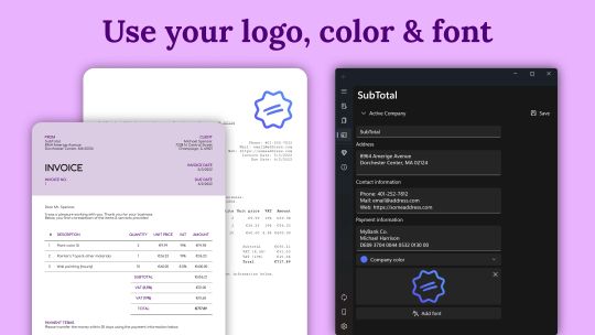 SubTotal Invoice: счет, смета, фактура screenshot 4