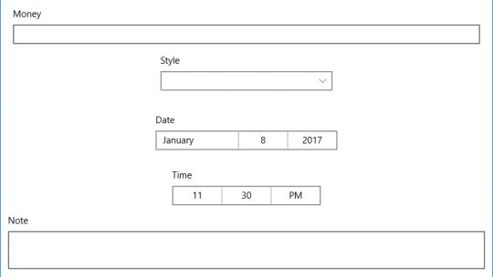 AccountBook UWP screenshot 2