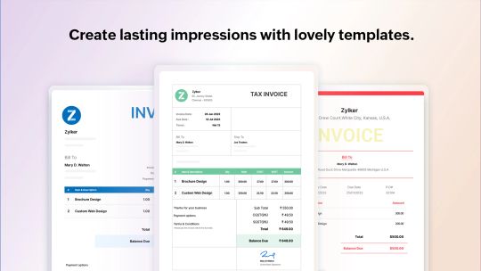 Zoho Invoice - Free Invoicing for Businesses screenshot 1