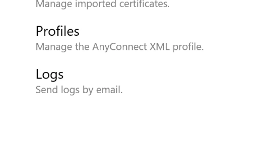 AnyConnect screenshot 1
