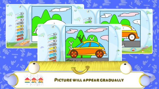 Colorear por números - Coche screenshot 2