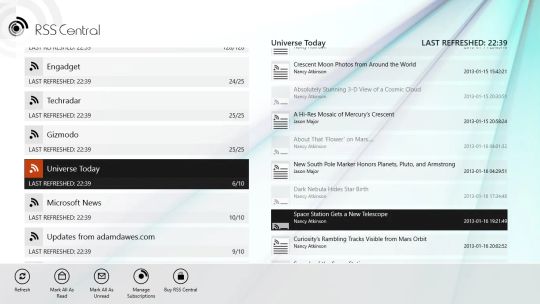 RSS Central screenshot 2