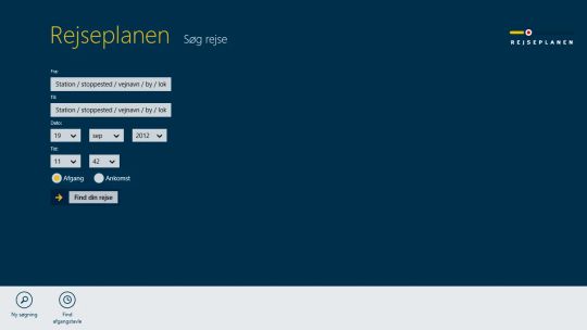 Rejseplanen screenshot 1