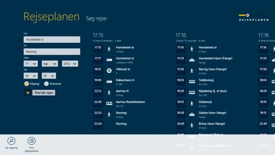 Rejseplanen screenshot 2