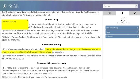Gesetzestexte screenshot 2