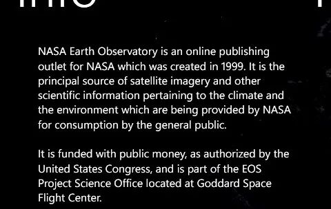 NASA Earth Observatory screenshot 1