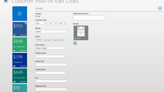 Dynamics AX 2012 Expenses screenshot 4