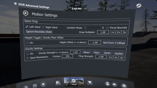 OVR Advanced Settings screenshot 2